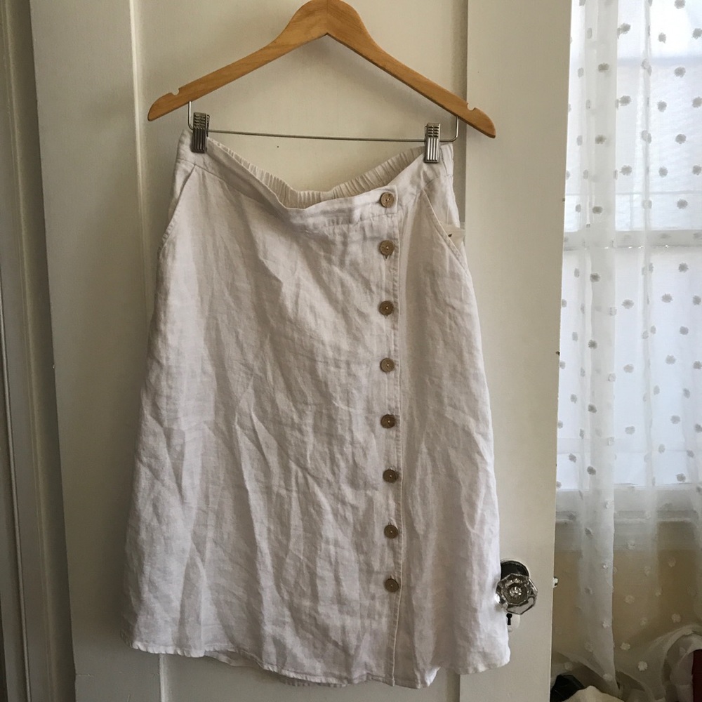 Cynthia Rowly linen Midi skirt